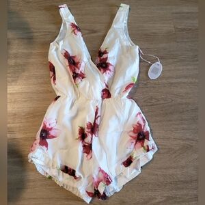 Floral White Romper-XS-New!!